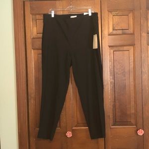 TWO PAIRS black stretch pull on Eliane Rose slacks 16W